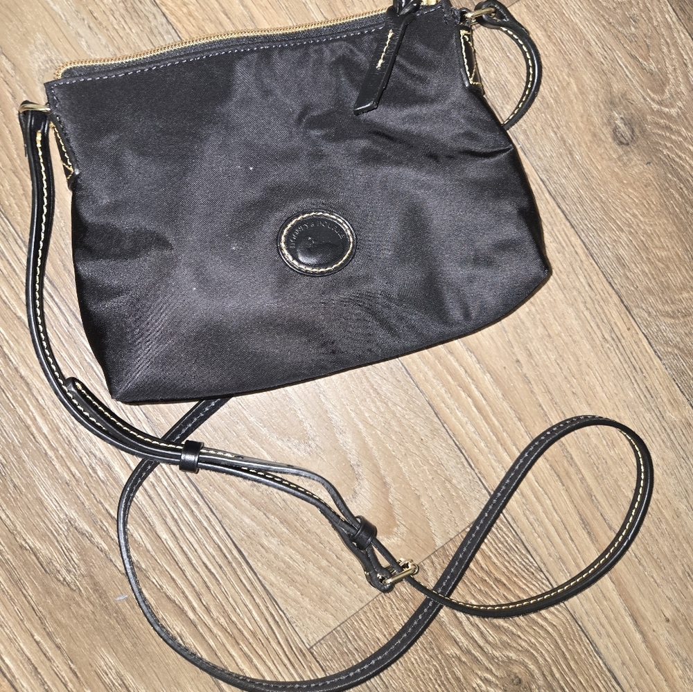 Dooney & Bourke Black Crossbody Bag with Metallic Detail